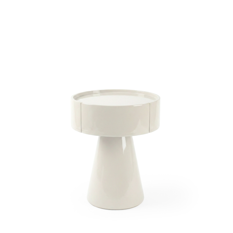 Mesa de cabeceira JAMES BEIGE brilho