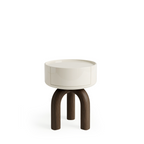 Mesa de cabeceira ARNOLD Nogueira / Branco