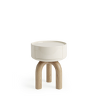 Mesa de cabeceira ARNOLD Carvalho / Branco