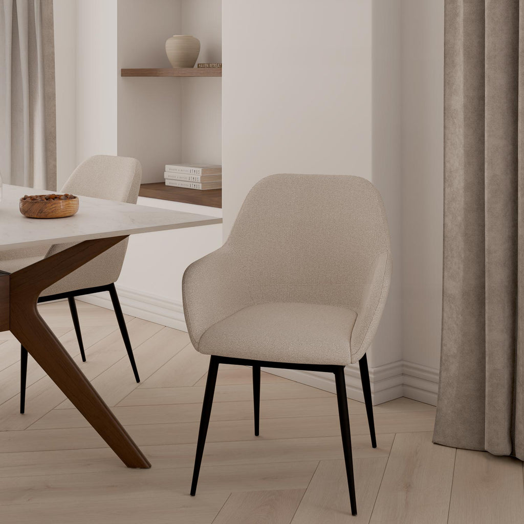 Cadeira Isabella beige / Preto
