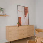 Aparador Tulsa 160cm carvalho / metal