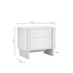 Mesa de cabeceira Sidney 2 gavetas 60cm