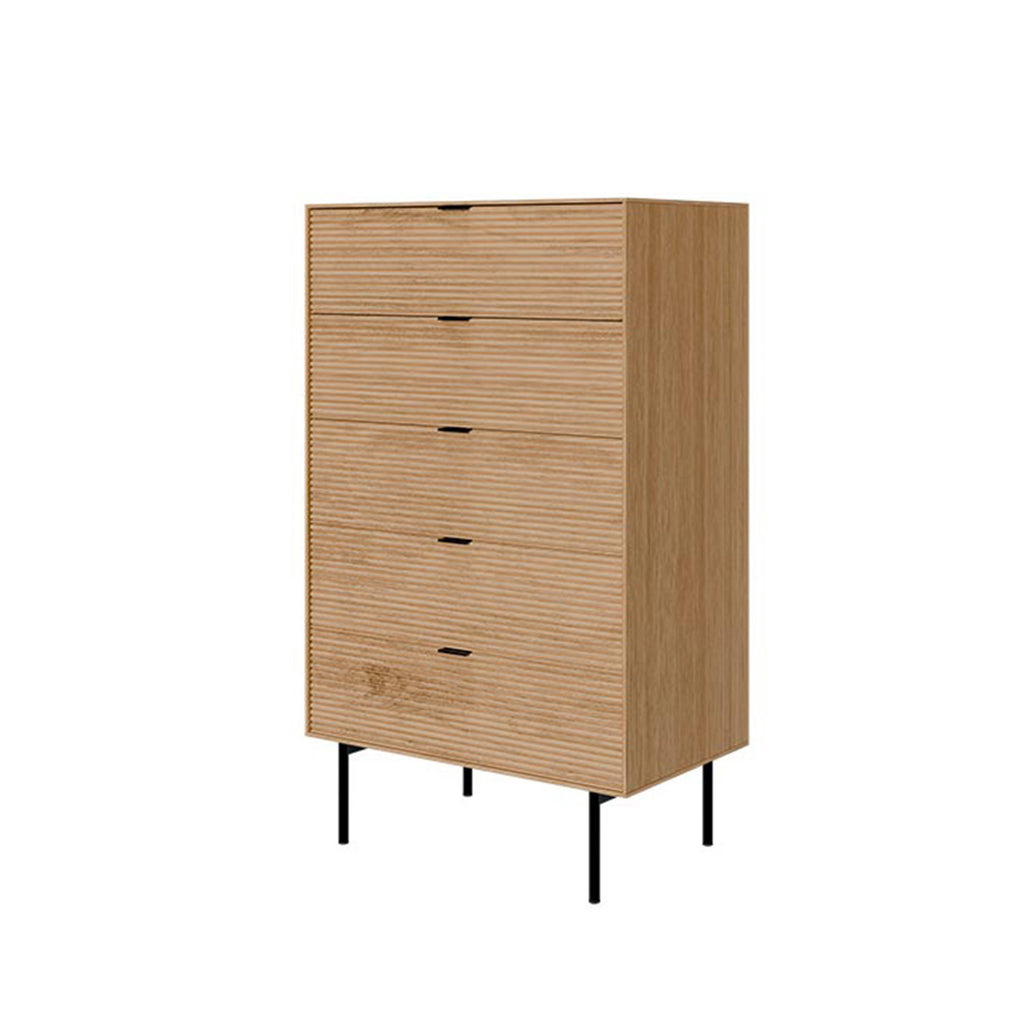 Comoda alta Tulsa carvalho / metal