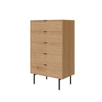 Comoda alta Tulsa carvalho / metal