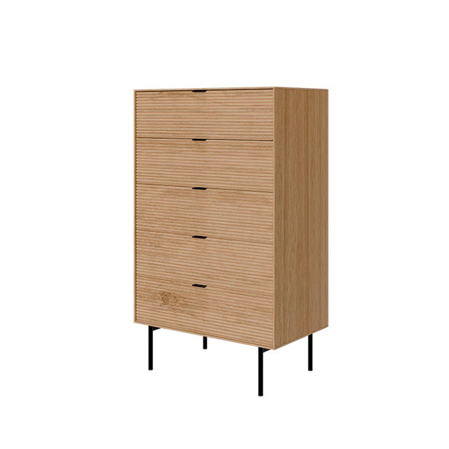 Comoda alta Tulsa carvalho / metal