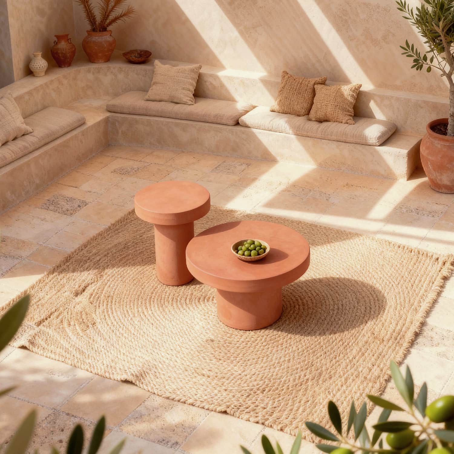 Mesa auxiliar Mirko terracota