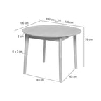 Mesa liana 100cm Carvalho