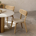 Cadeira shirley carvalho beige
