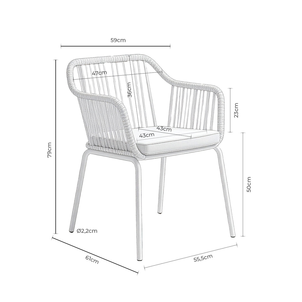 Cadeira Penny natural /branco