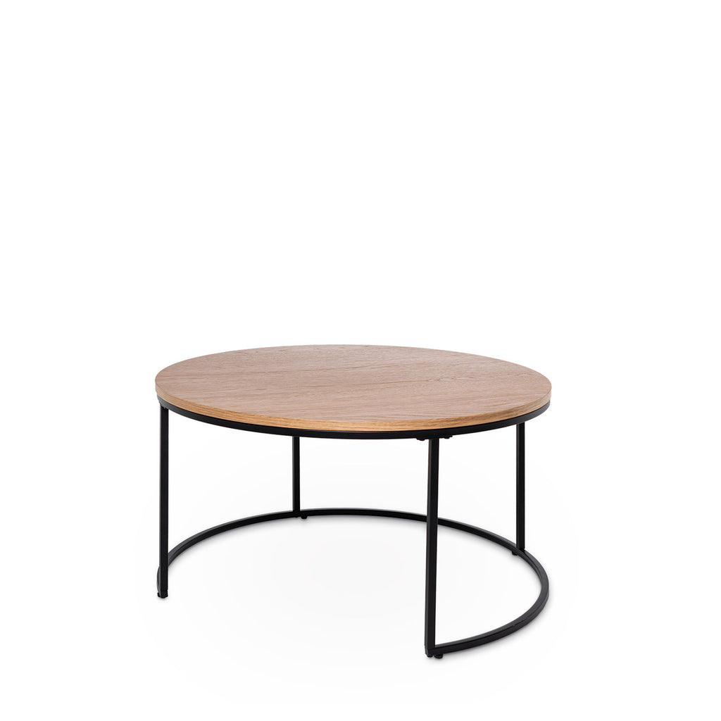 Conjunto Mesa centro Adriano carvalho/preto