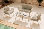 SET MIKONOS SOFA/Cadeirões/2 mesas centro  BEIGE