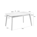 Mesa Enma 120cm Branco / Carvalho