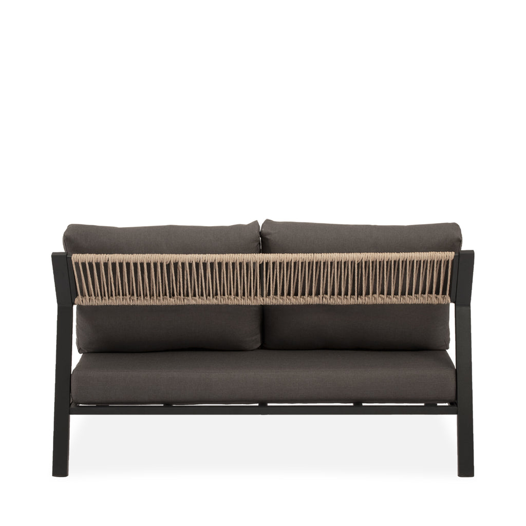 Conjunto Muscat sofá/cadeirões /mesa centro em preto