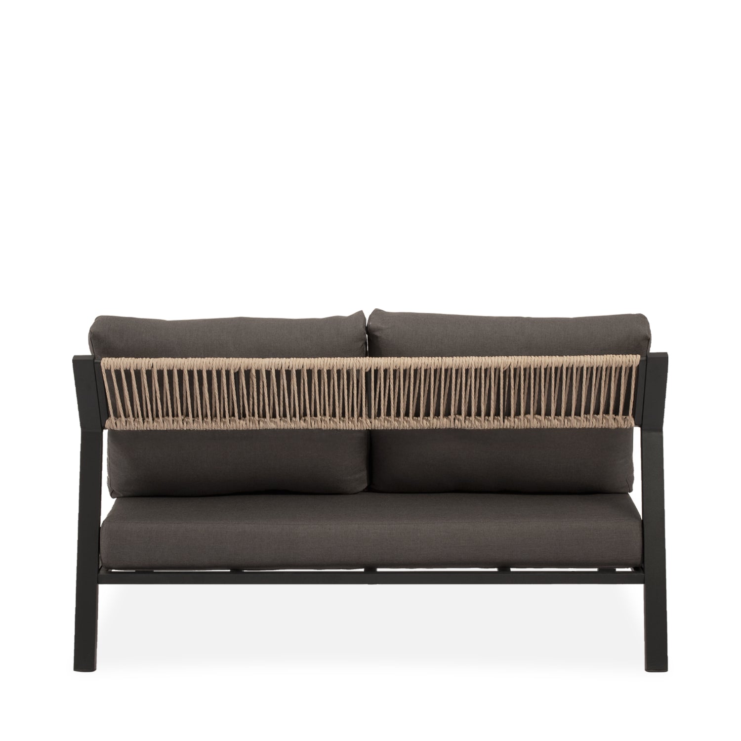 Conjunto Muscat sofá/cadeirões /mesa centro em preto
