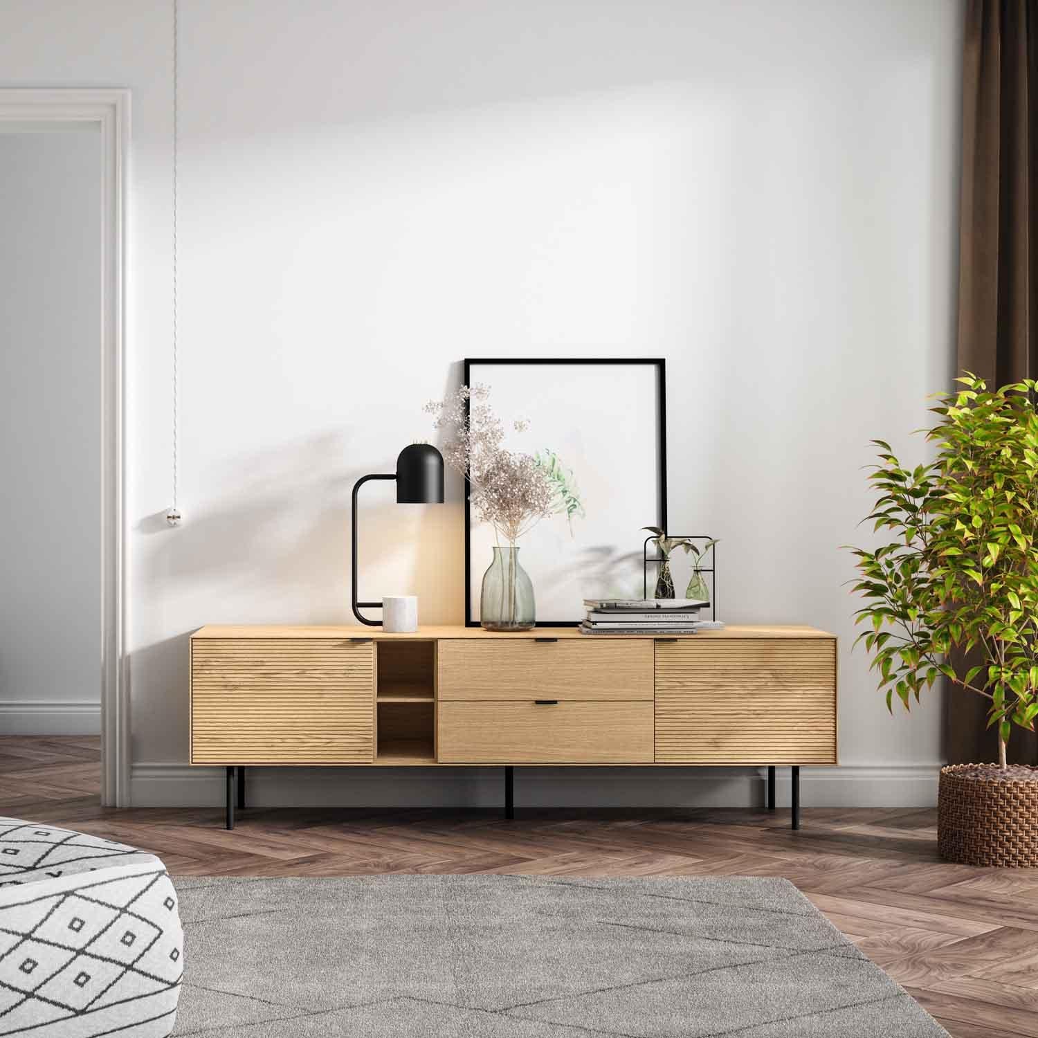 Movel de  Tv Tulsa 180cm carvalho / metal