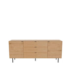 Aparador Tulsa 200 cm 2 portas / 3 Gavetas carvalho / Metal