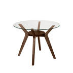 Mesa Sabrine Vidro / Nogueira