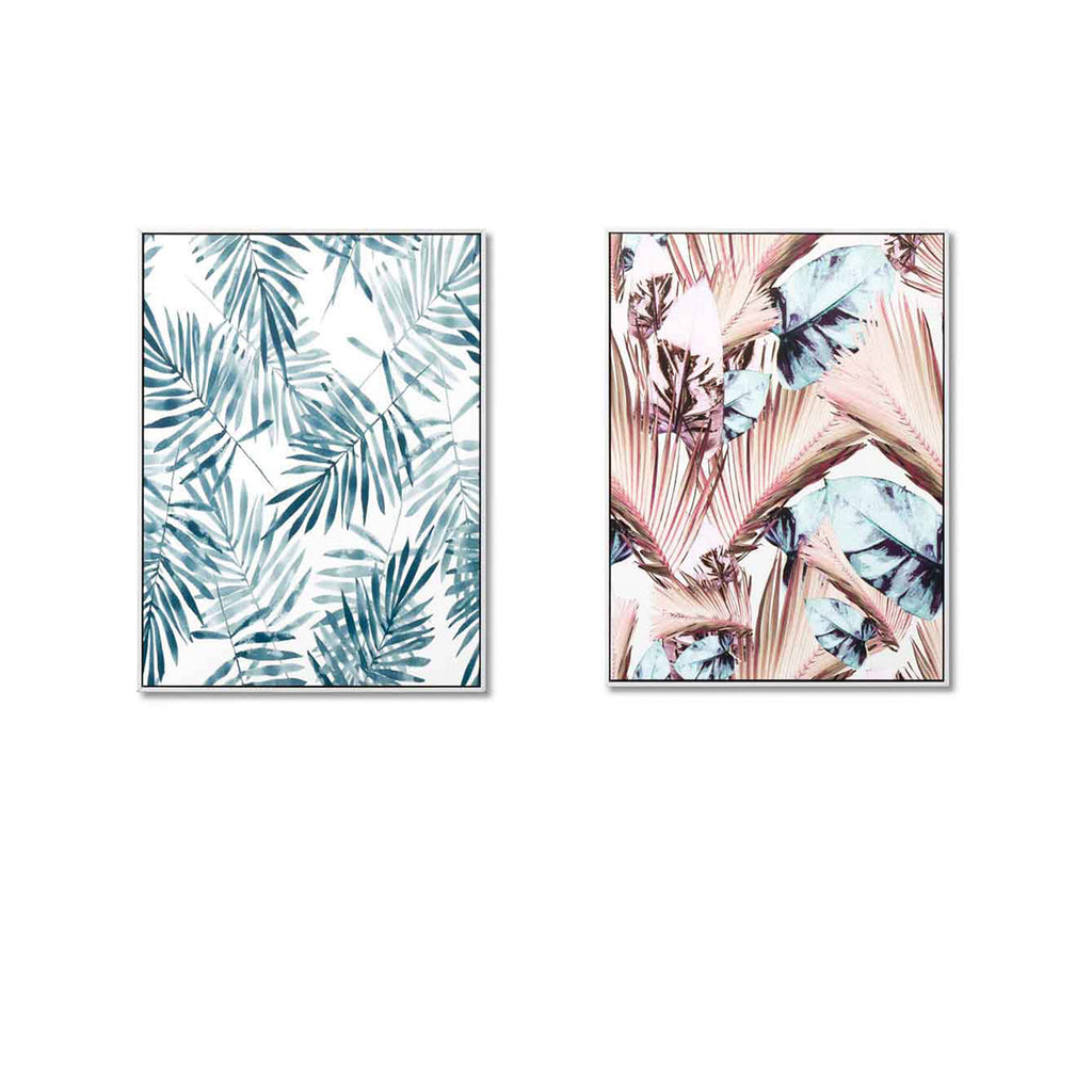Quadro Blue Palm 60x80cm branco