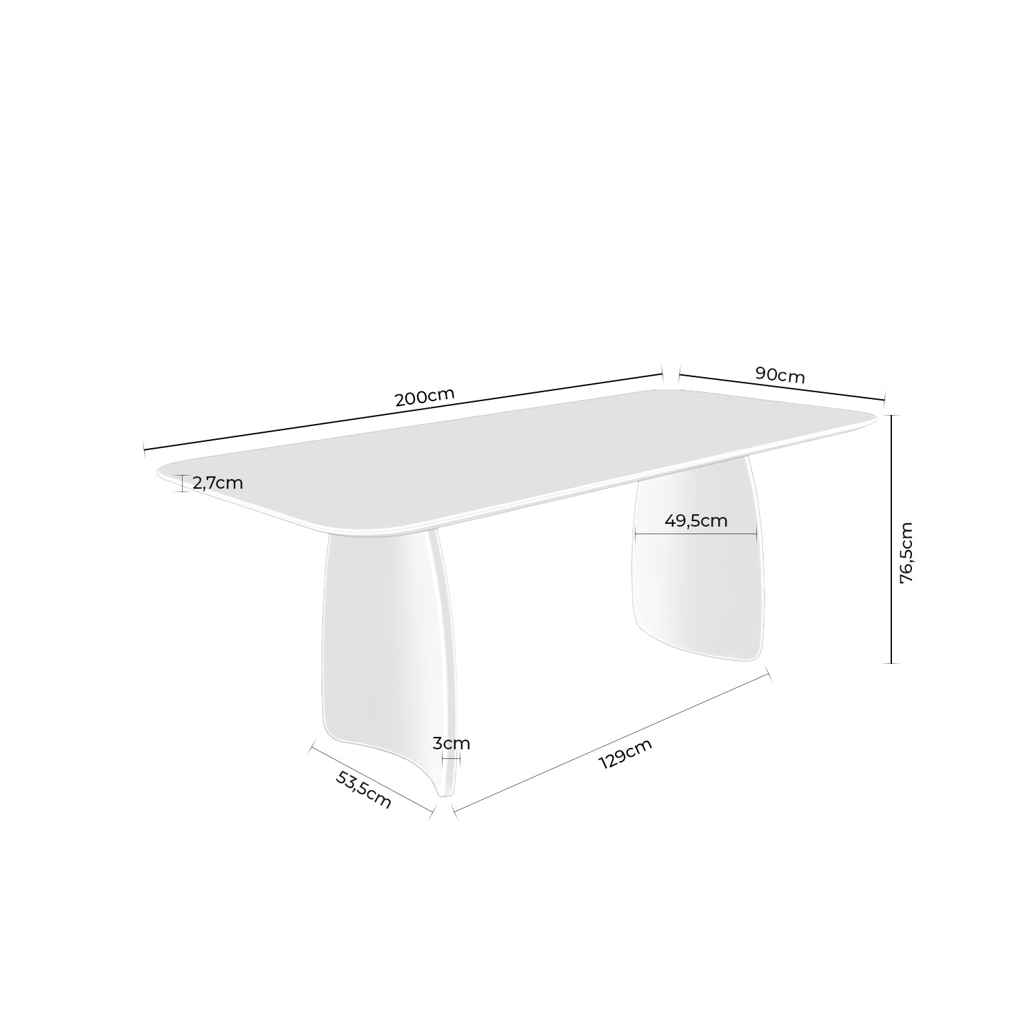 Mesa Kimberly 200cm Nogueira