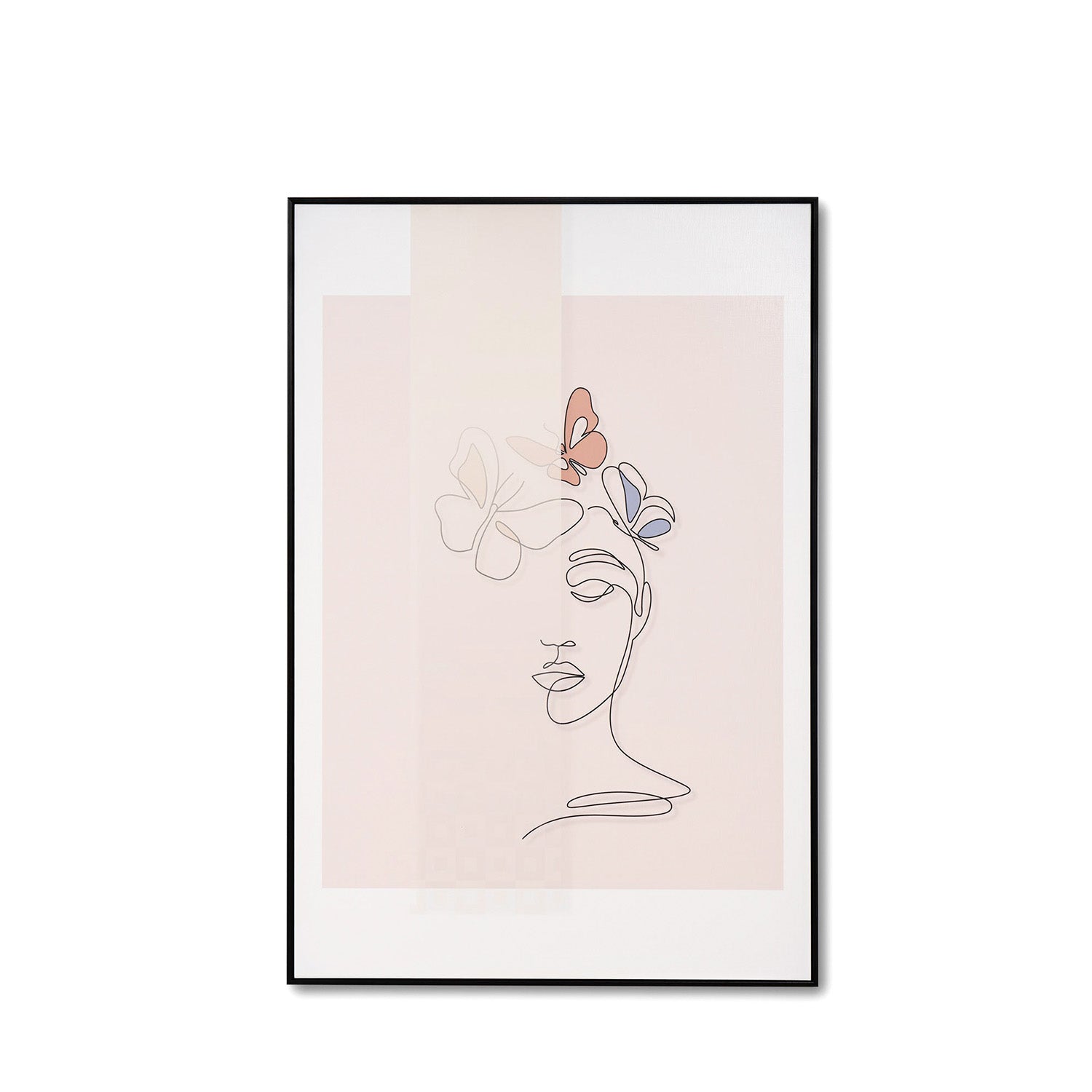 Quadro Woman Butterfly 80x120cm preto