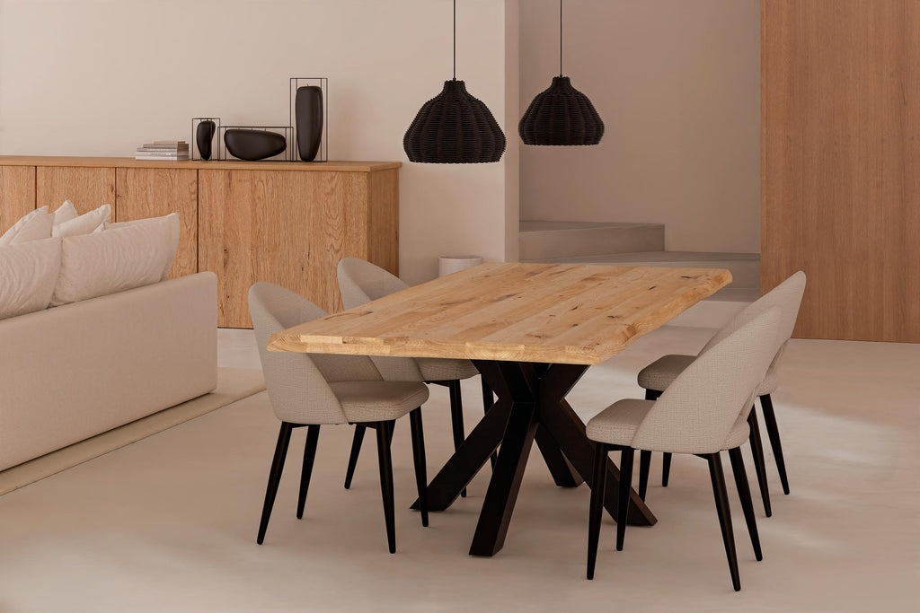 Mesa Grace 140cm natural/preto