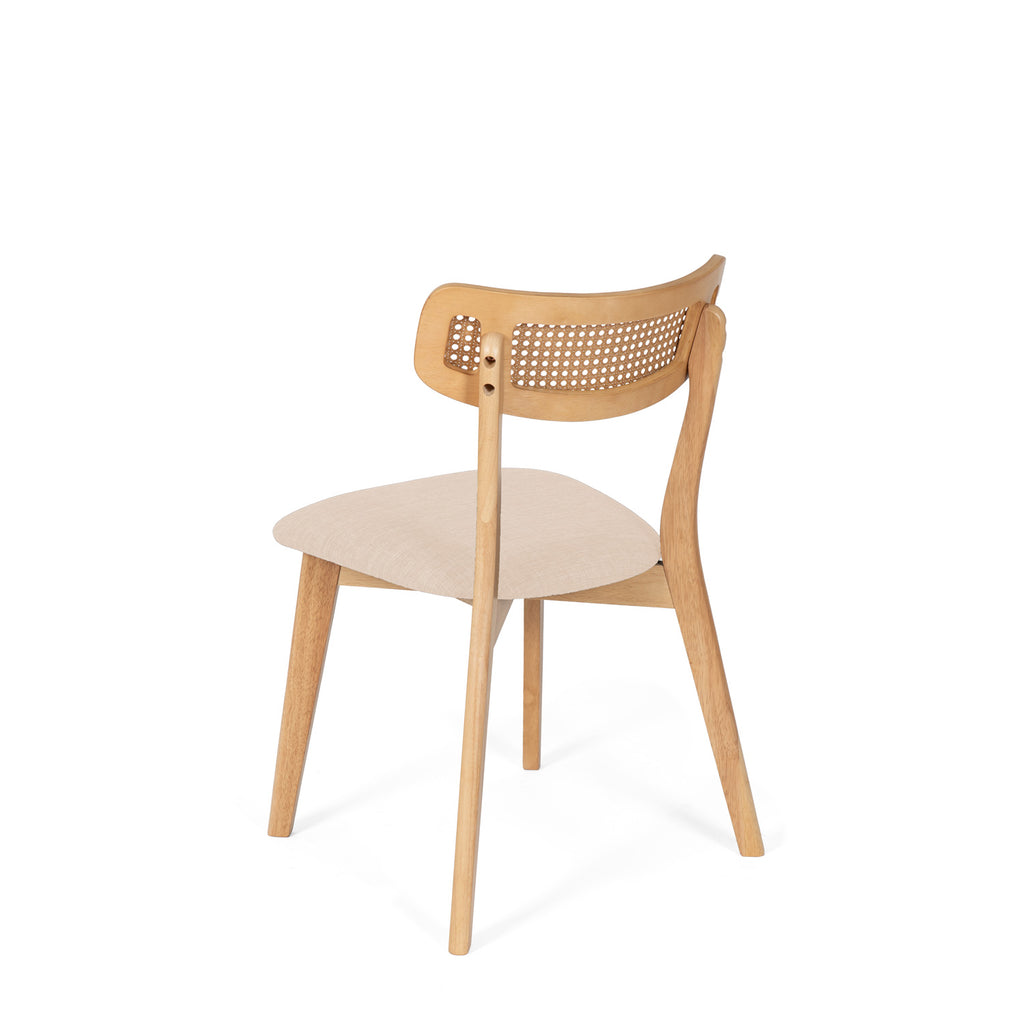 Cadeira shirley carvalho beige