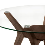 Mesa Sabrine Vidro / Nogueira