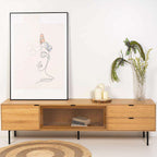 Quadro Woman Butterfly 80x120cm preto