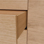 Aparador Tulsa 200 cm 2 portas / 3 Gavetas carvalho / Metal
