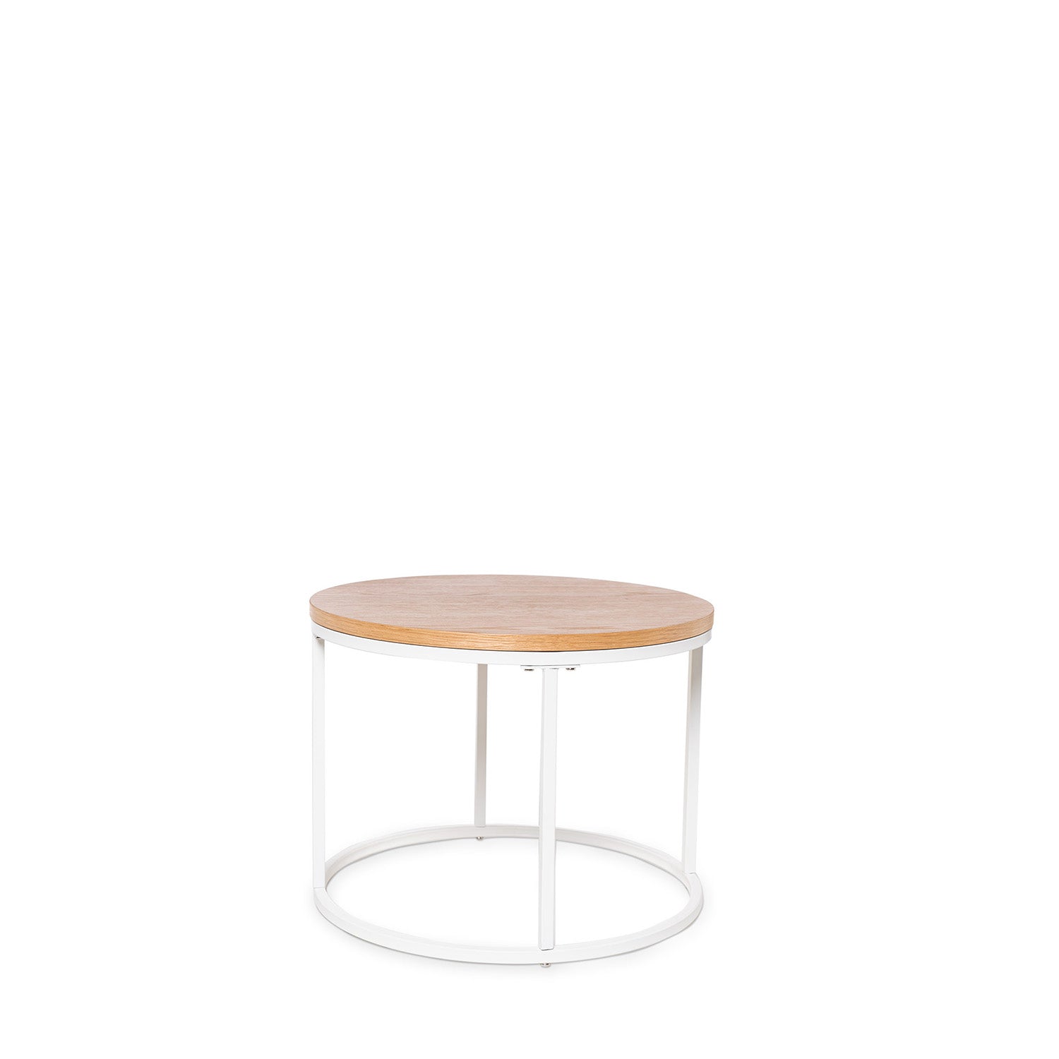 Conjunto Mesa centro Adriano carvalho/branco
