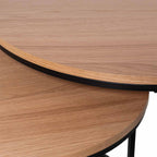 Conjunto Mesa centro Adriano carvalho/preto