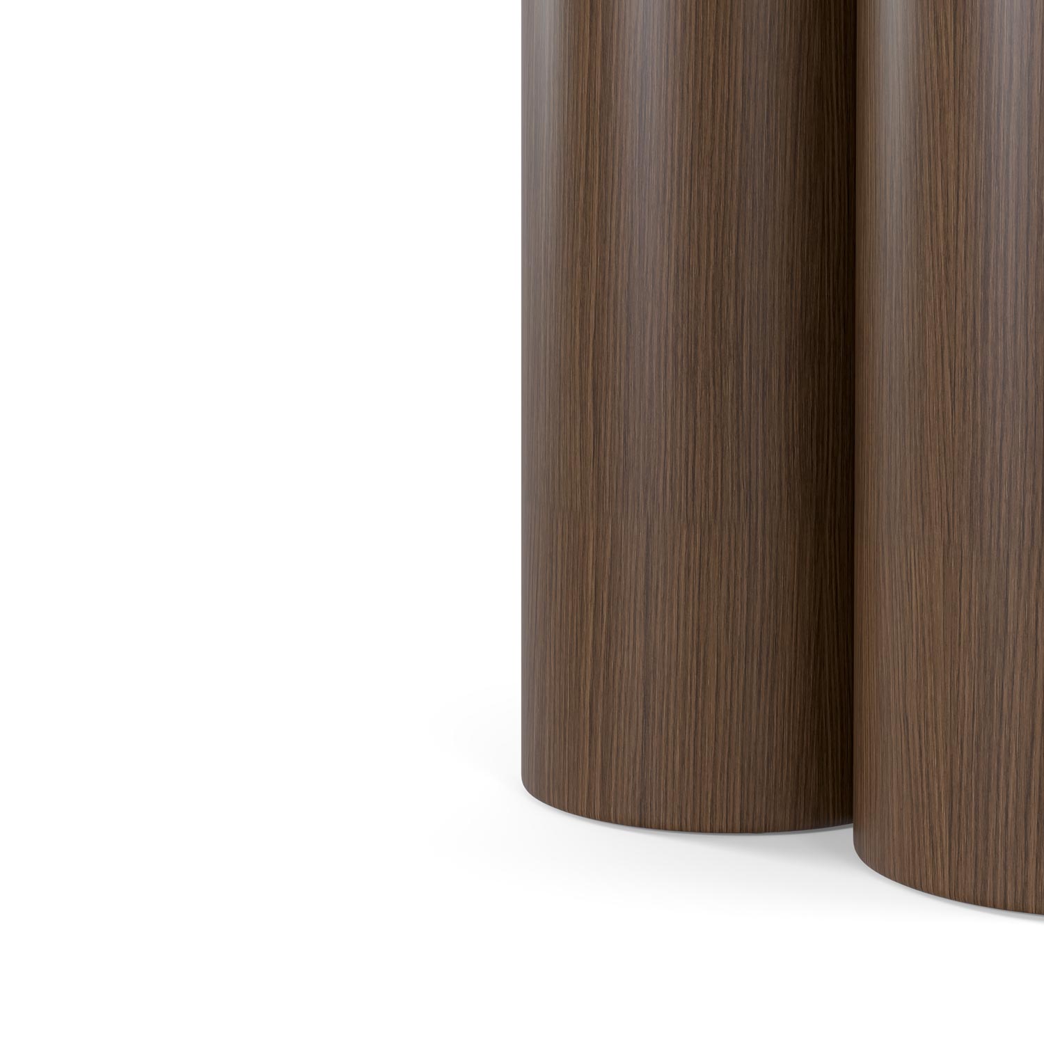 Mesa Tracy Redonda 120cm  - Travertino/Nogueira