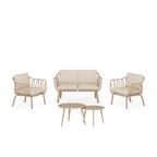 SET MIKONOS SOFA/Cadeirões/2 mesas centro  BEIGE