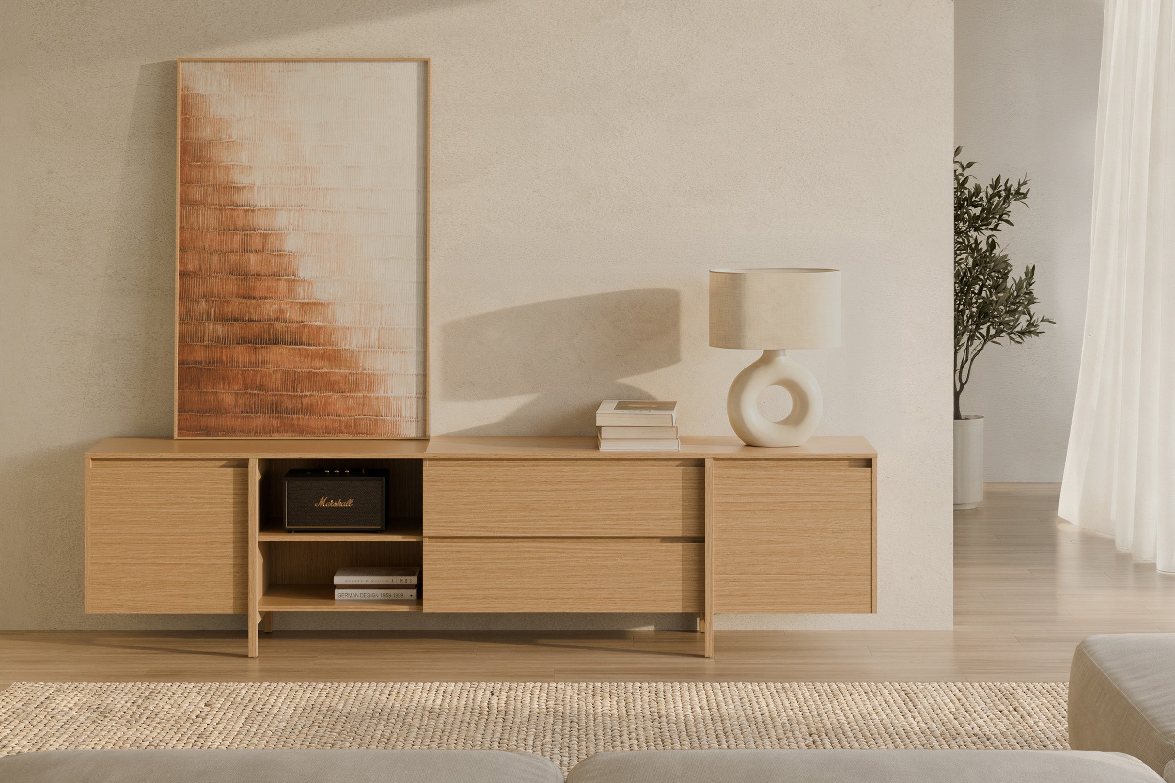 Movel TV 240 gavetas PACIFIC Carvalho