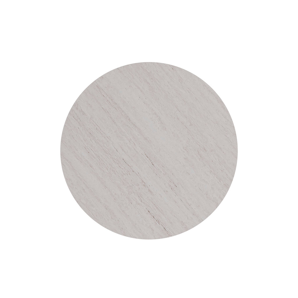 Mesa Tracy Redonda 120cm  - Travertino/Carvalho