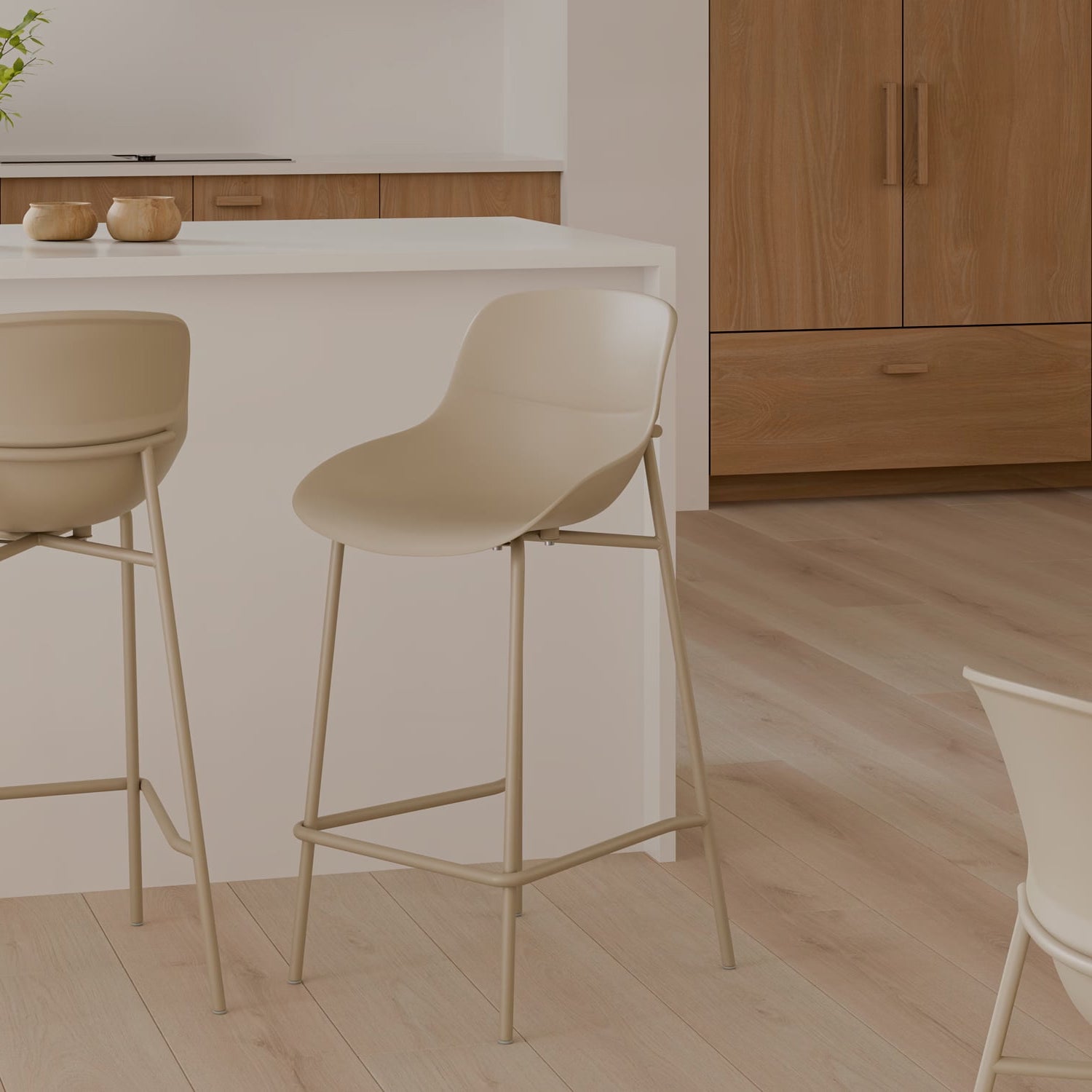 Banco baixo Fabian beige