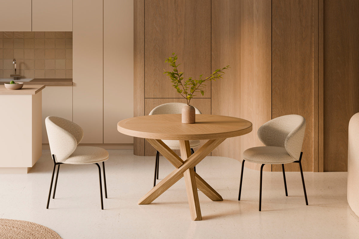 Cadeira Lisbet Beige/Preto