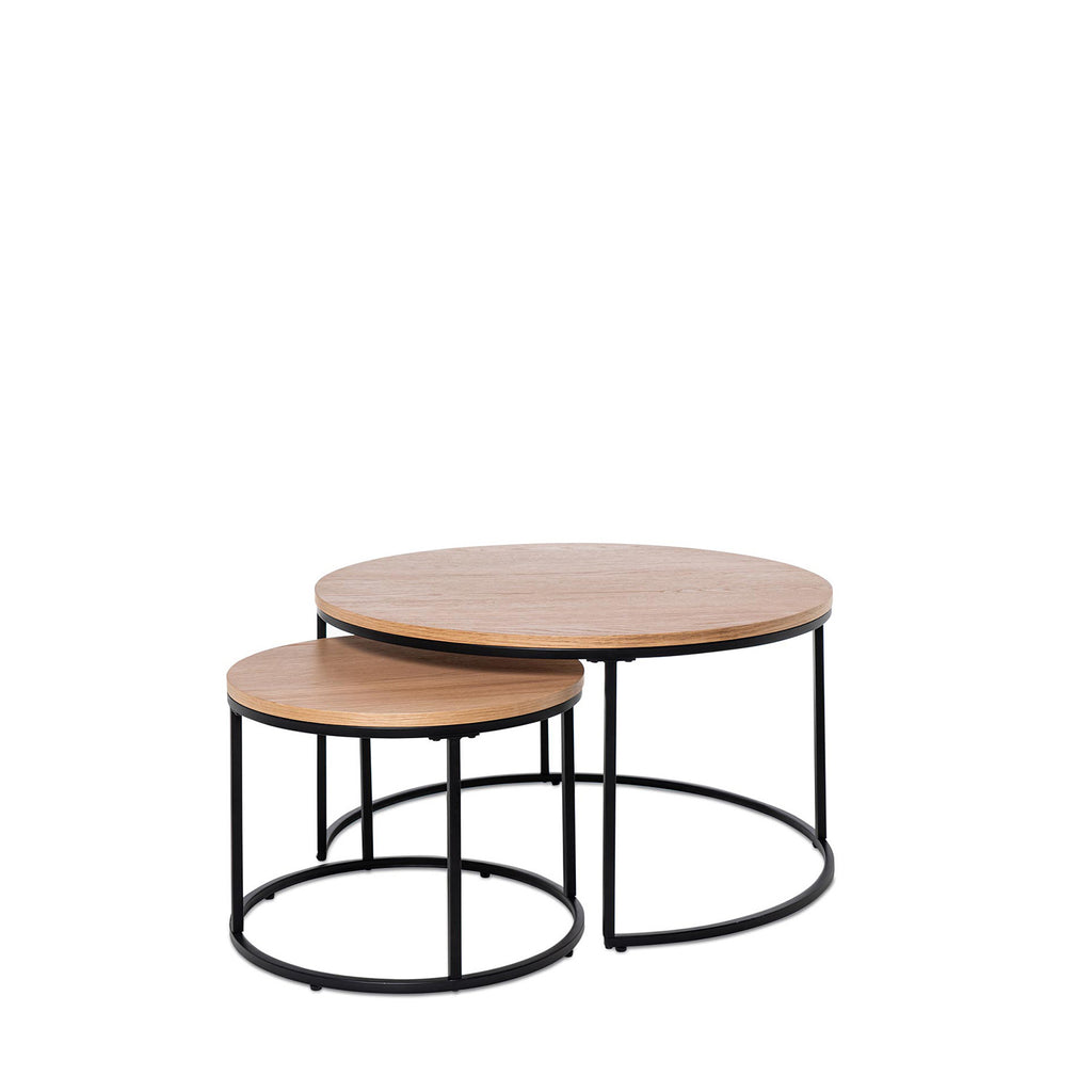 Conjunto Mesa centro Adriano carvalho/preto
