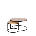 Conjunto Mesa centro Adriano carvalho/preto