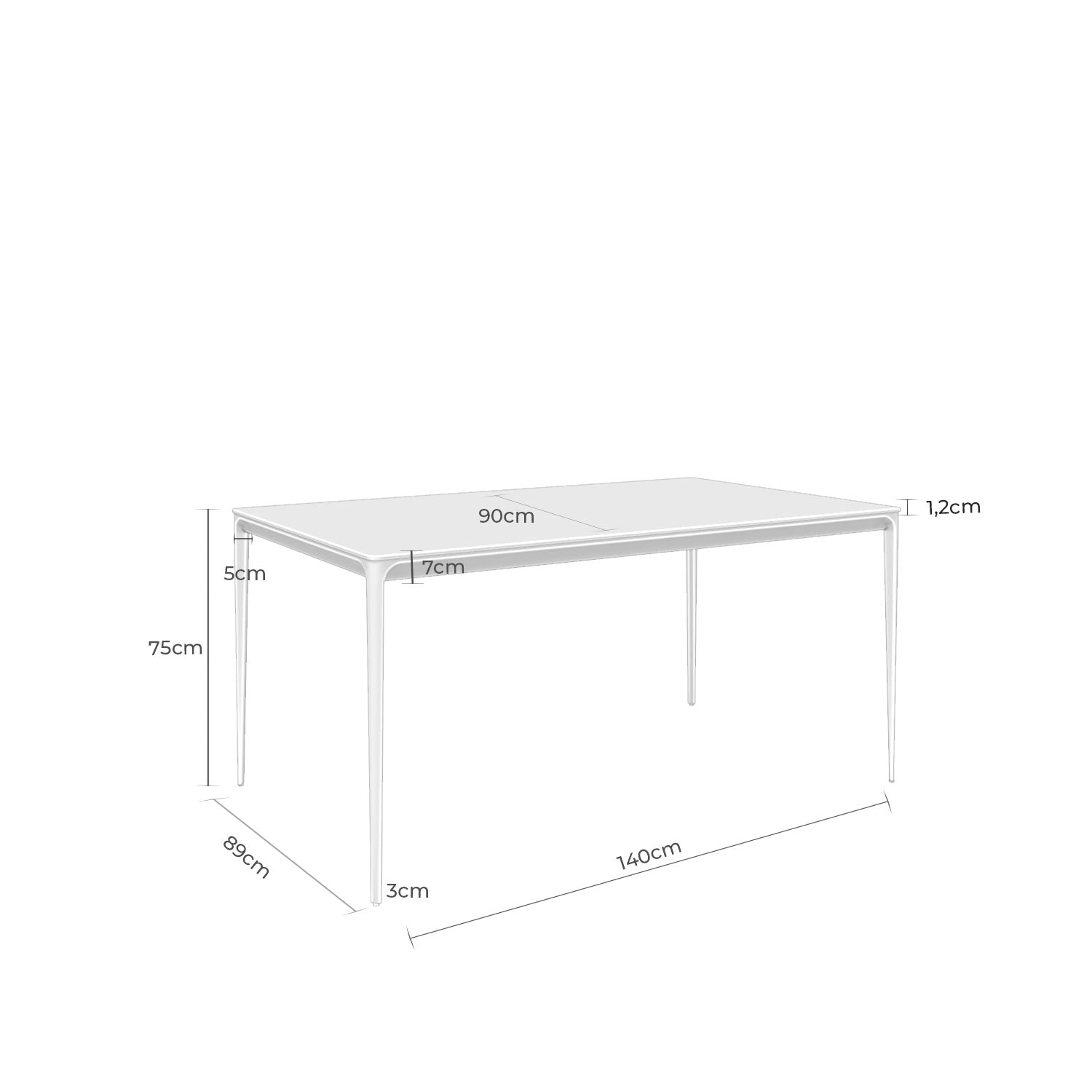 Mesa Arya Creta / Preto