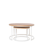 Conjunto Mesa centro Adriano carvalho/branco