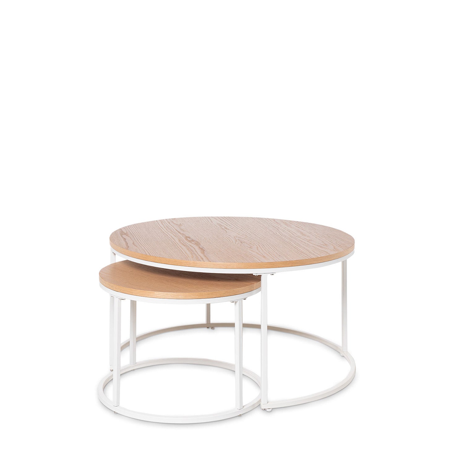 Conjunto Mesa centro Adriano carvalho/branco