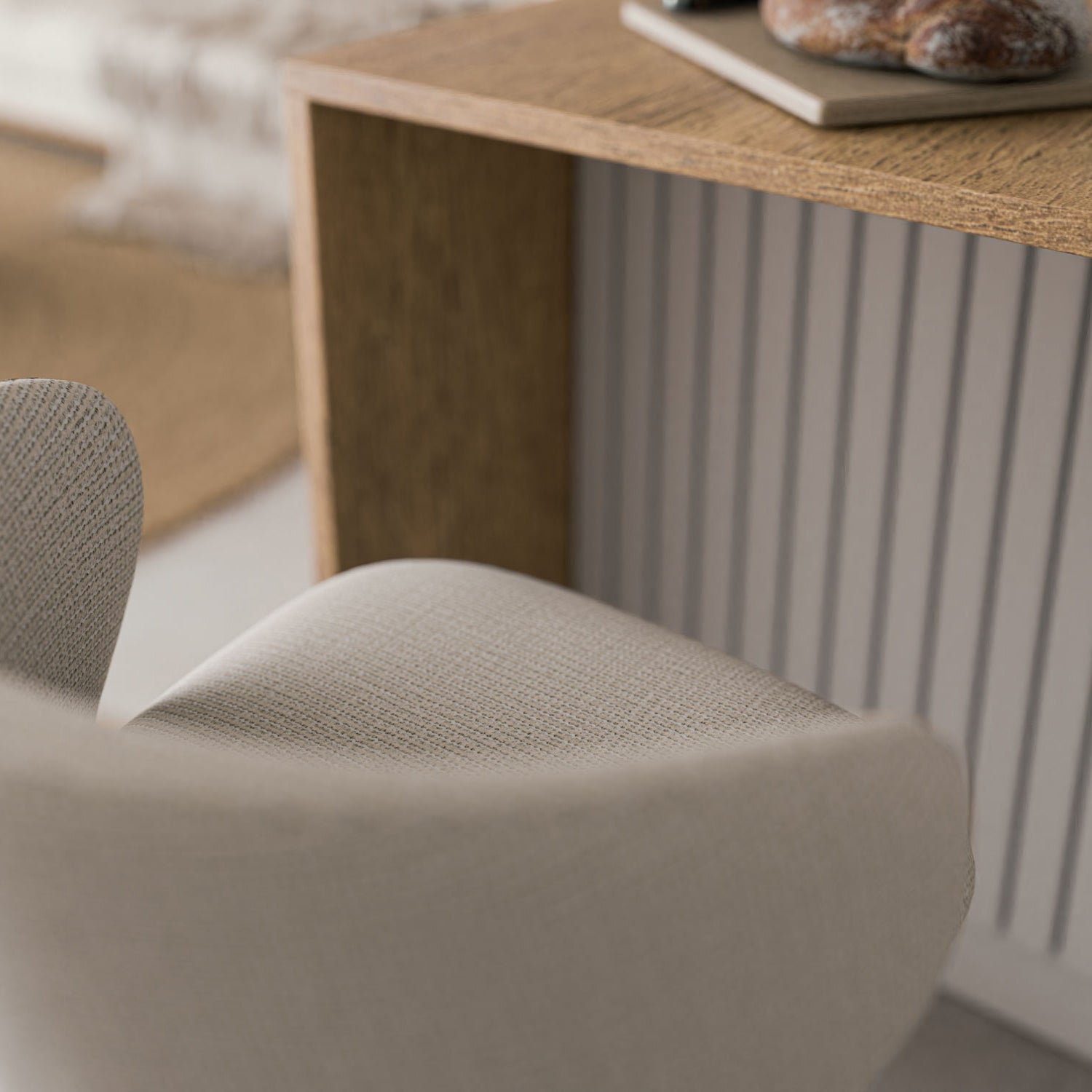Banco baixo ray beige