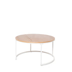 Conjunto Mesa centro Adriano carvalho/branco