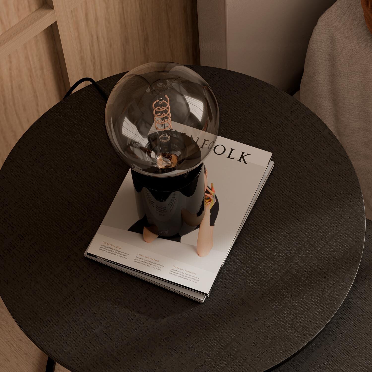 Candeeiro de mesa ROSER preto