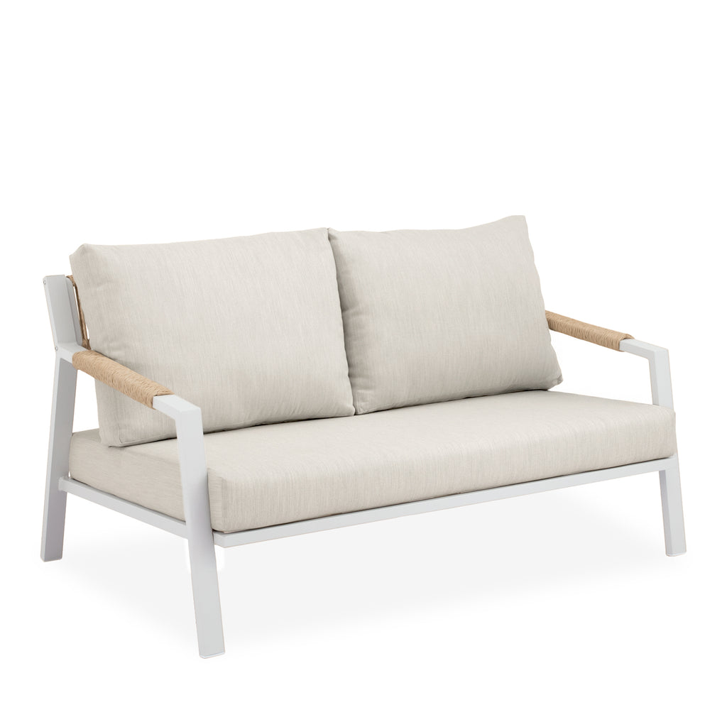 Conjunto Muscat sofá/cadeirões /mesa centro em branco