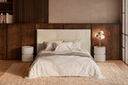 Mesa de cabeceira TIMEO Beige brilho
