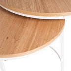 Conjunto Mesa centro Adriano carvalho/branco