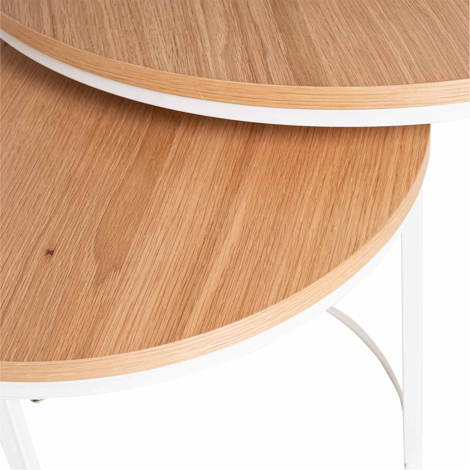 Conjunto Mesa centro Adriano carvalho/branco