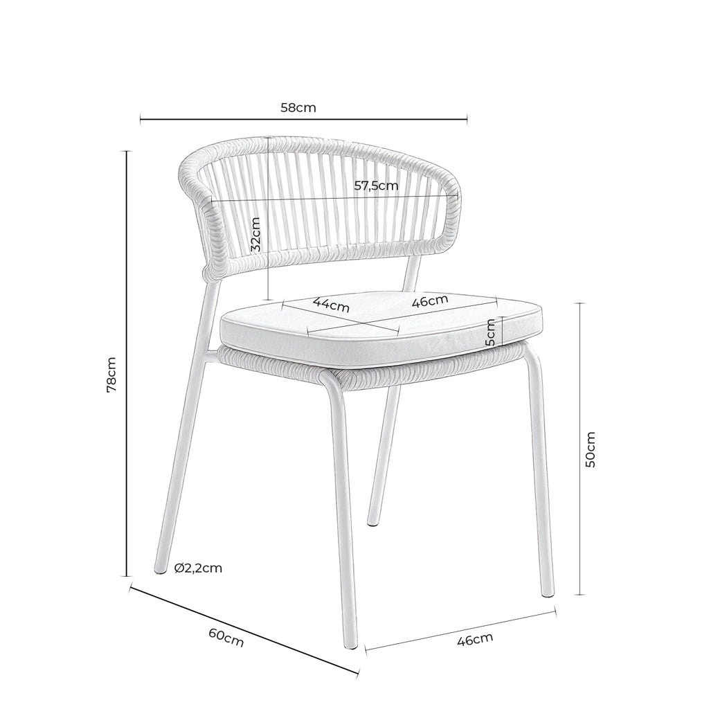 Cadeira Palmira terracota